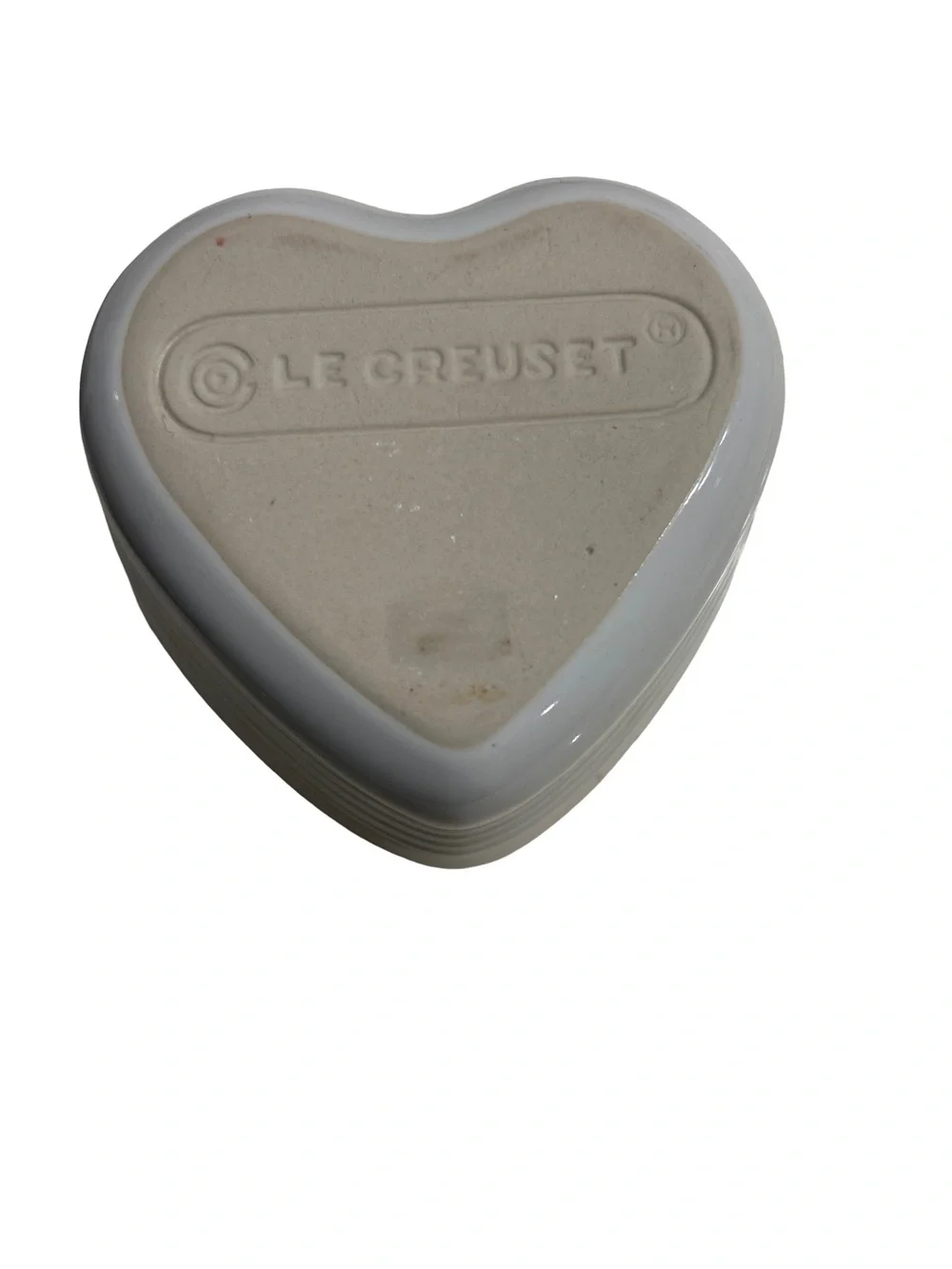 Le Creuset Ramekin D’Amour White Stoneware Heart 18-31